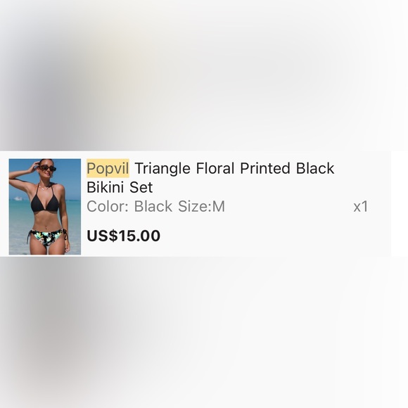 Popvil bikinis and top. NWT. Size Medium - Picture 6 of 8